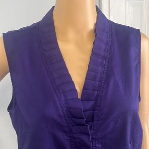 The Limited Essential Shirt (original Limited) Purple Ruffle Neck Collar